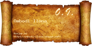 Ombodi Ilona névjegykártya